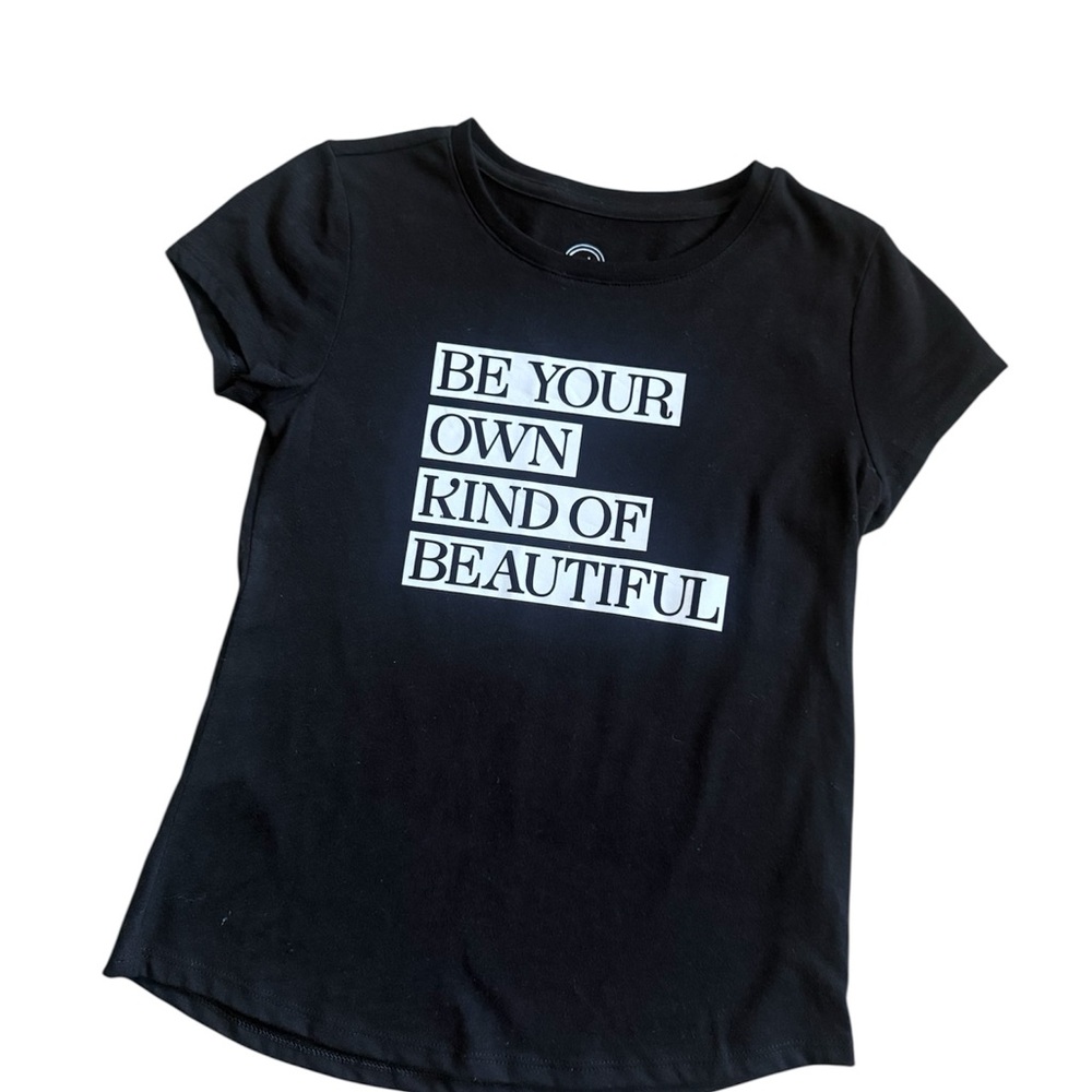Black Kids T-Shirt with Inspirational Print